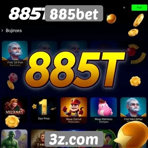 Diversidade de jogos disponíveis no site 885bet